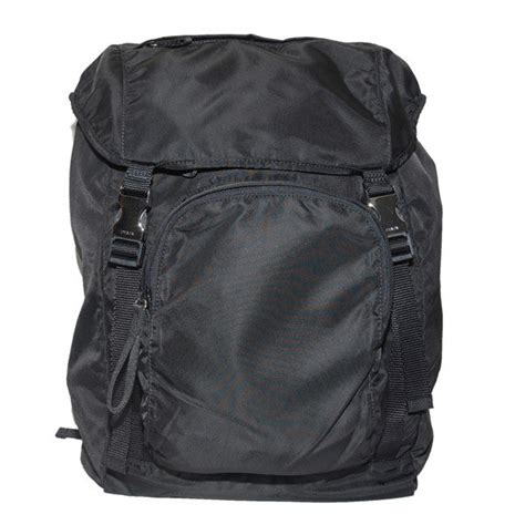 Prada Backpack Large Vela Sport Nylon V135 Black (Nero).